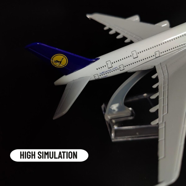 Skala 1:400 Metal Aircraft Replica, Lufthansa A380 Formgjuten flygmodell, Barnrumsdekorationer, Julklappar, Leksaker för pojkar 124.DHL B757