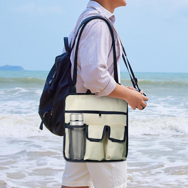 Campingstol Hængende Taske Armlæn Side Organizer Strand Multi Lommer Organiser Stol Tote Skulder Ved Siden Opbevaring Pung Til Udendørs Fiskeri Strand D