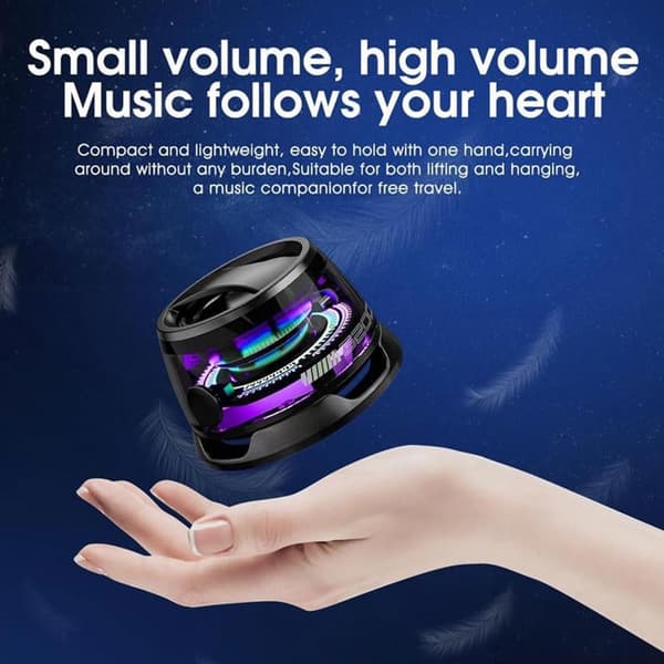 Mini Bluetooth-højttaler G200 med Multi RGB farvelysshow og 3D surround sound-effekt