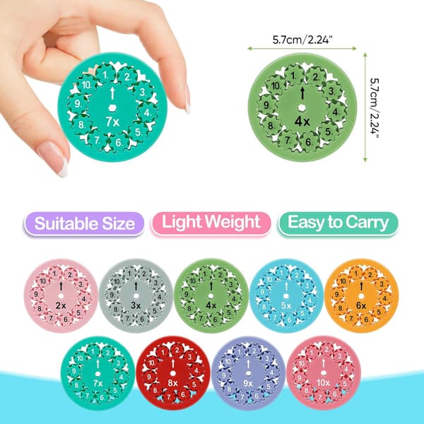 18-pack Math Fidget Spinners - Lär dig addition, subtraktion, multiplikation & division - Pedagogiska leksaker för barn