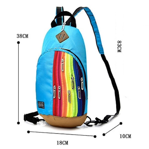 Ryggsäckar Dam Ryggsäck Regnbåge Crossbody Bröstväska Färg-3 (C)