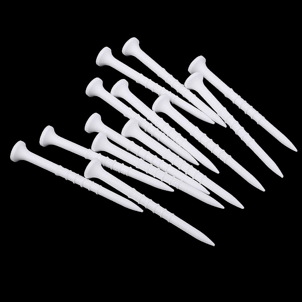 15 Stycken 8,5cm Golf Tee Plast Golf Tränings Tillbehör Vit (C)