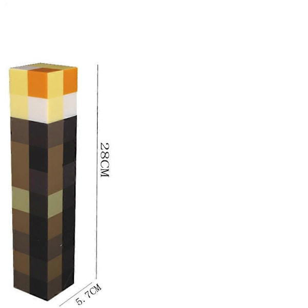 Minecraft Zak Designs Facklaformad Vattenflaska med Skruvlock, Hållbar Vattenflaska med Brottsäker Design Tumbler (22oz, Plast, BP