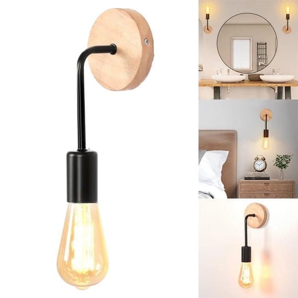 LED væglampe med sort[C] Black 1