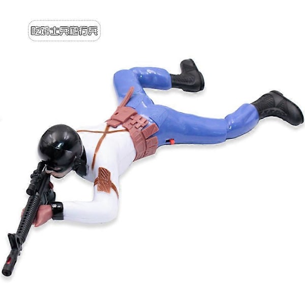 Elektrisk krybende camouflage-soldat Spider-Man Hulk Superman amerikansk hold med gribe-lydeffekt, der spiser kylling actionlegetøj