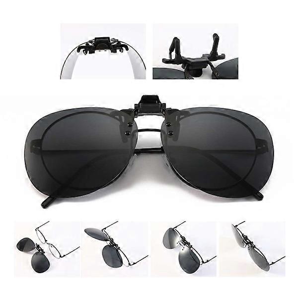 Clip-on Aviator Solglasögon Pilotglasögon Silver Spegelglas silver I6(FCC)