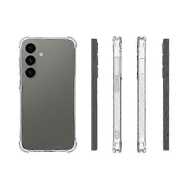 Stöttåligt halkfritt tjockt TPU-mobilskal för Samsung Galaxy S24 5G (C)