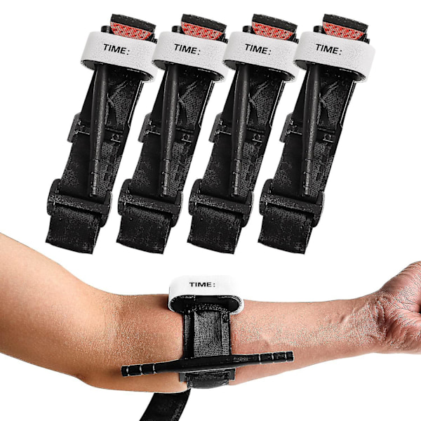 Tourniquets, Militär Nöd Tourniquets För Strid, Taktiska Hemostatiska Tourniquets Enhands Applicering För Utomhus Nöd(4-pack) WG[C]
