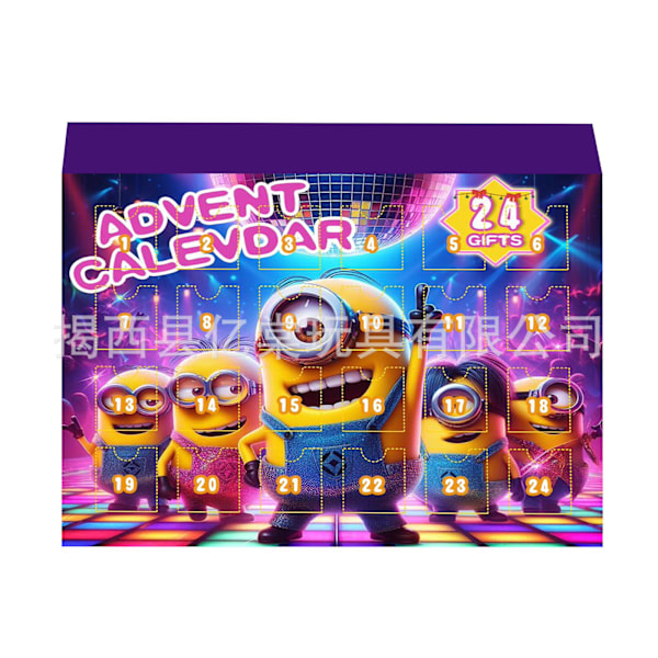 Gos- 2024 Minions Julegave Blind Box Julekalender 24 Dages Nedtælling Overraskelse C