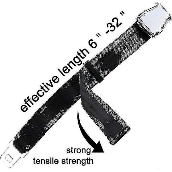 Bältesförlängare för flygplan E4-certifierad, justerbar från 15,2 cm till 81,3 cm (HYYC)