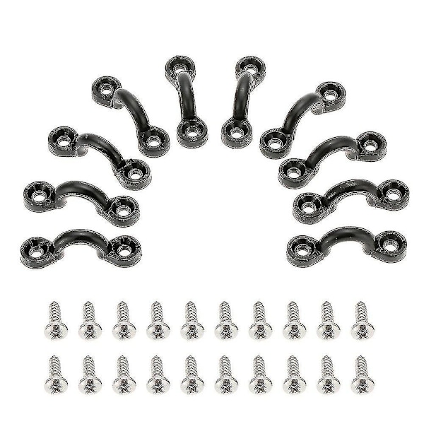 Kajak Dækloops Kajak Pad Eye Nylon Bungee Dækloops Fastgørelsesøje Kajakdele Med Skruer Til Båd Kajak Dæk Rigging Kit Kajak Hardware(