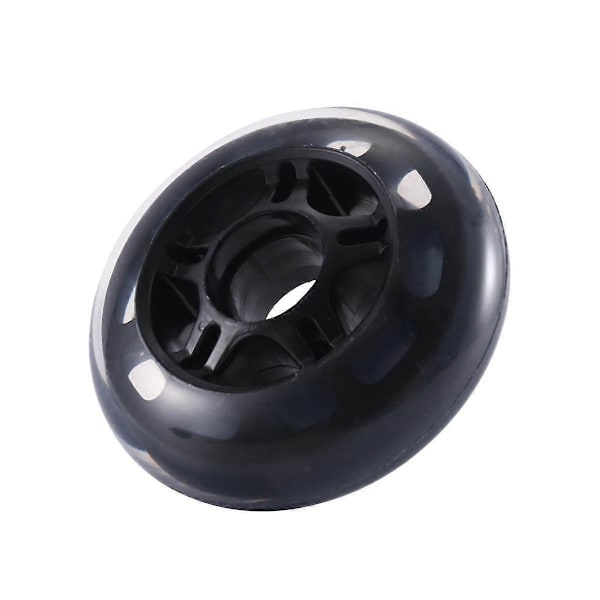 80x24mm Bagagehjul Ersättningshjul för Väskor med 6mm Kolstål Lager Hjul för Resväska S (C) Black