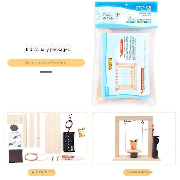 3x Barn STEAM Leke DIY Vitenskap og Eksperimentsett Huske (C)