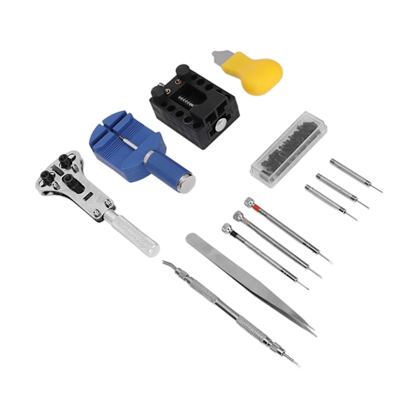 13-deligt Professionellt Urmakarkit - Armband, Batteri, Packning, Öppnare, Batteribytesverktyg [C]