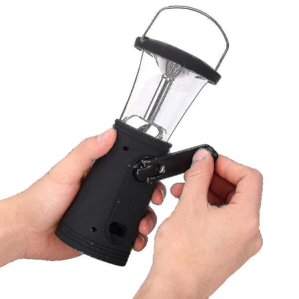 Håndsvinget Solcellelampe Multifunktionel Nødlampe LED Udendørs Campinglanterne [D][C]