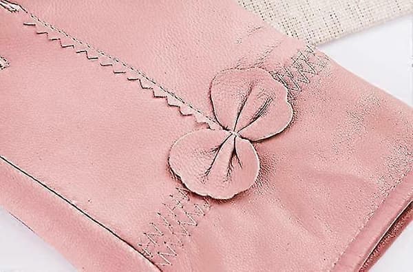 Pink Vinter Varme Touchscreen Handsker Luksus Blød Pelsforet