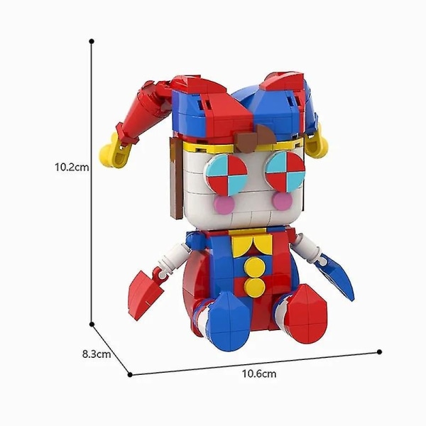 The Amazing Digital Circus Jax & Pomni byggklossar Set Anime Protagonist Clown Modell Leksaker För barn Födelsedagspresenter Kb 186 PCS
