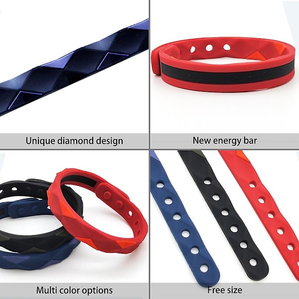 Fashionabel Justerbart Antistatiskt Armband Silikon Kropp Statisk Sportarmband (C)