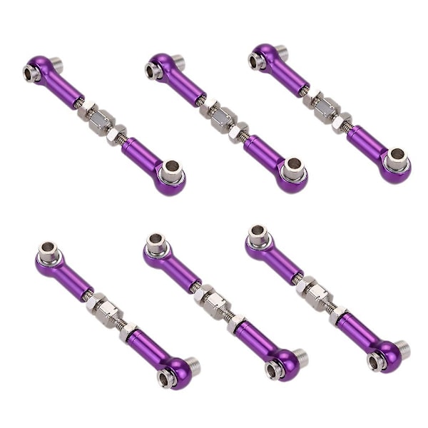 Justerbar Servo Koblingsstang Styrestang for 1/12 1/10 RC Bil Lilla (C)
