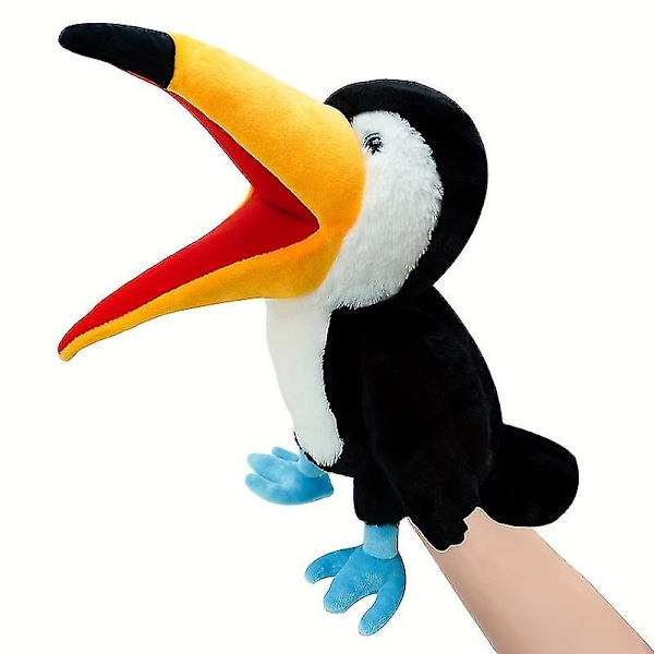 New style Cute Bird Hand Puppet Plush Toy Doll Storytelling Parrot Cloth Doll Thanksgiving Gift[C]