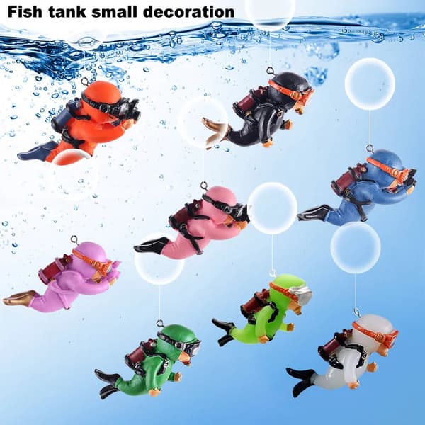 Sød Lysende Mini Dykker Simuleret Flydende Frømand Miniature Ornament