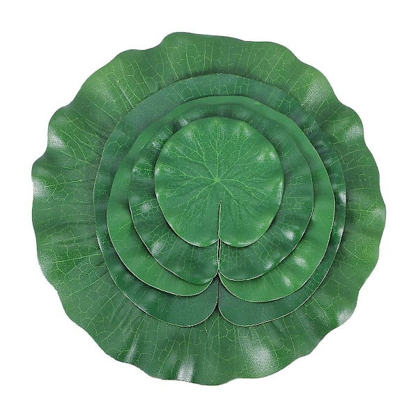 10 stycken 5 sorters konstgjorda flytande skumlotusblad liljekuddar konstgjorda blad dammdekoration för pool akvariumdekoration