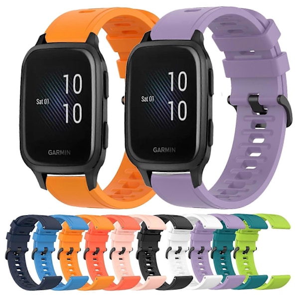För Garmin Venu SQ 20mm Enfärgat Mjukt Silikon Armbandsur (C)