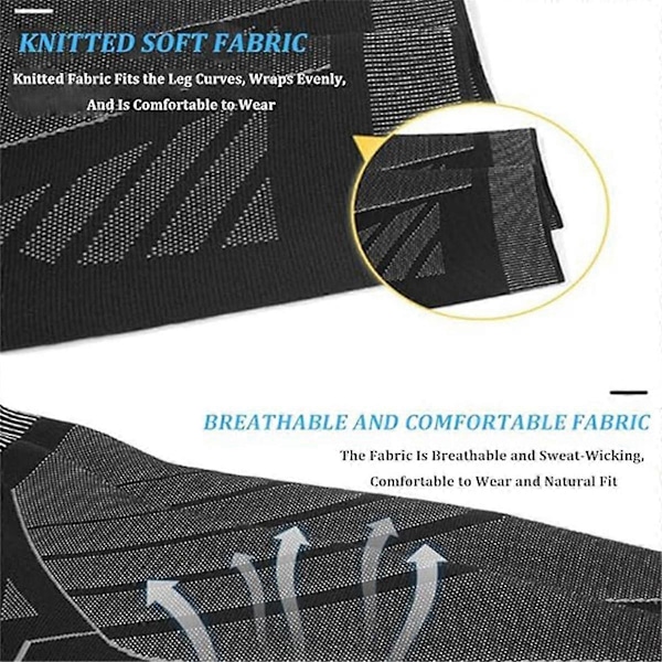 Full Leg Compression, Full Leg Compression Sleeve, Kompressionsstrumpor för Knän och Ben L