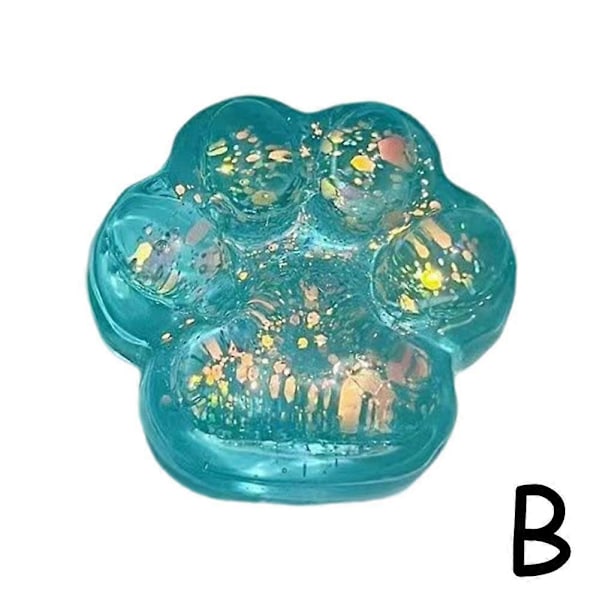 Kawaii Kattepote Sticky Squeeze Leke Myk Realistisk Gele Glitter Katteklo Leke