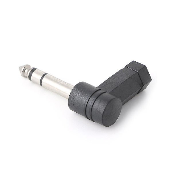 3,5 mm Honuttikontakt till 6,35 mm Hanuttikontakt Höger Vinklad Plugghögtalare O-Adapter