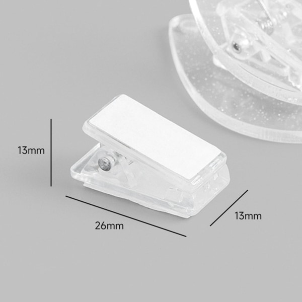100st självhäftande klämma Klar väggtapet Duschdraperi Hemmakontor Fotopapper Dokumentaffisch Klibbig hängare Hängande fjäderklämma[C] Transparent