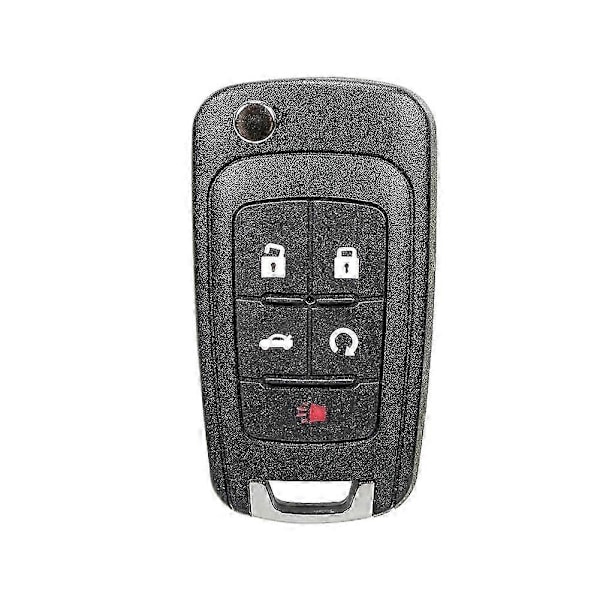 Fjärrnyckelskal 2/3/4/5 Knappars Ersättningsnyckelskal för Chevrolet Camaro Malibu 2010-2016 för Buick Verano Regal 2012-2017 MGOc 5  (C)