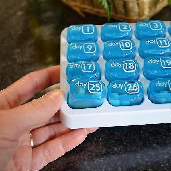 Verktygssats För Hemmet Box 31 Dagars Tablettdispenser Organizer Veckovis Förvaringsfodral Extra Stor Månadsorganisatör (C)