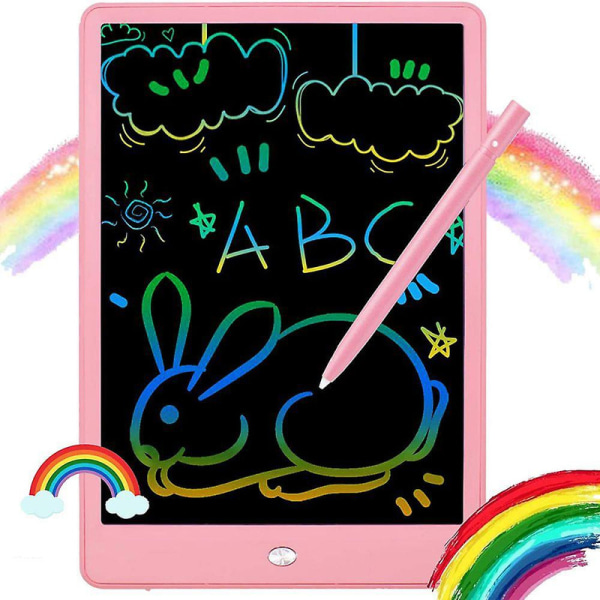Lcd-skrivtavla Barnleksaker 10 tums målarbräda, Magic Board Lcd-skrivbricka för barn Pink