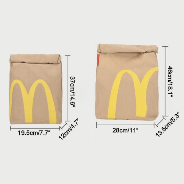 Realisttisk McDonalds Ryggsäck/Messenger Väska - Snabbmatspresent Student Fritid Shoulder bag