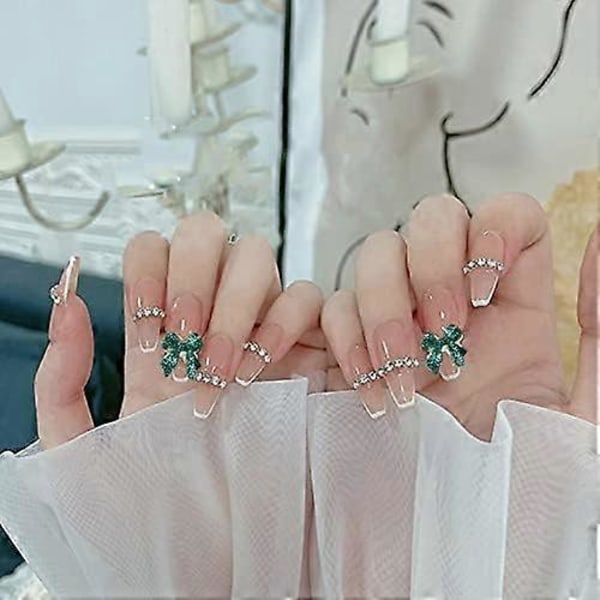 Kynsitaide Glitteri Perhonen Rusetti Kynsikoristeet, 70 kpl 3D Kynsikoristeita Akryylihartsi Kynsille DIY Manikyyri Vinkkejä Koristeluun ##-1.Huom: Ei liimaa. (C)