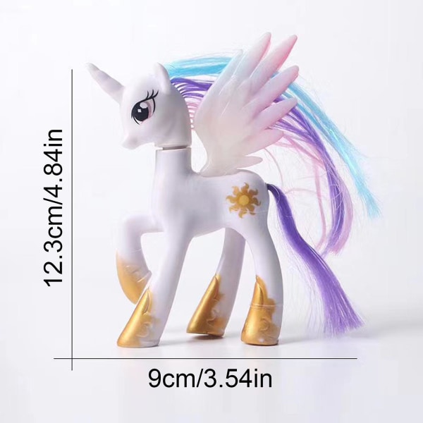 My Little Pony 14cm Borstbar Nightmare Moon Prinsessa Luna Leksaker[C] White