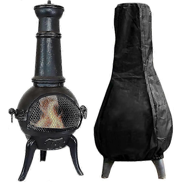 Utomhus Chimenea Skydd, 210D Oxford Tyg, Vindtät Design (C)