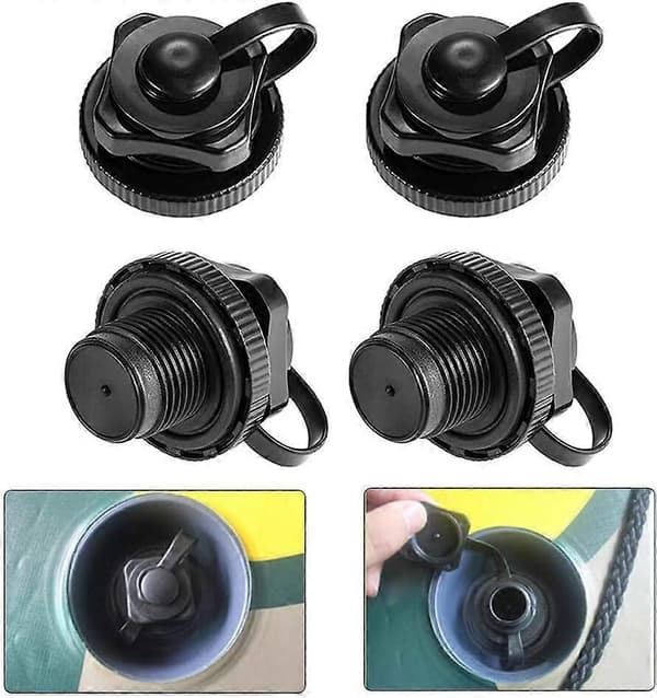 Uppblåsbar Båt Kajak Kanot Ventil Ersättning 4-Pack