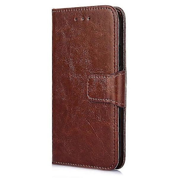 Oppo Find X5 Lite Smartphone Skal Magnetisk Lukning PU Læder Pung Cover Flip Stativ Folio Telefon Etui Brown