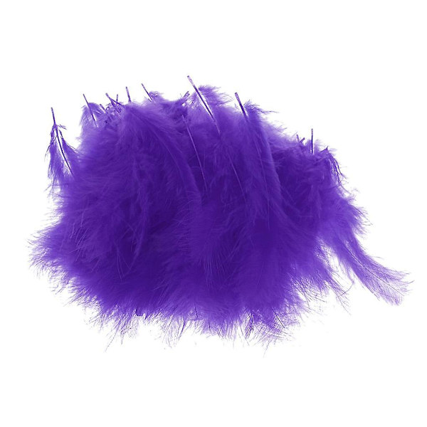 100 stk. DIY Håndværk Fjer Bobo Fjer Pynt Ballon Tilbehør Lilla