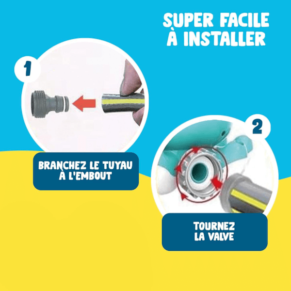 Turkos Sprinkler Bläckfisk | Vattenlek för Barn | Vattenstråle Bläckfisk | Enkel Installation | Rolig & Lekfull Vattenleksak | Utomhuslekar | (C)