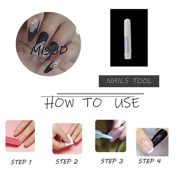 Falske Negle Sæt, 24 stk. Stiletto Matte Sommerfugle, Sort Medium Størrelse