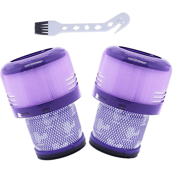 Fong Filter Kompatibel med Dys V11, Ersättningsfilter Kompatibel med Dys Dammsugare, 2 Tvättsbara Reservdelar