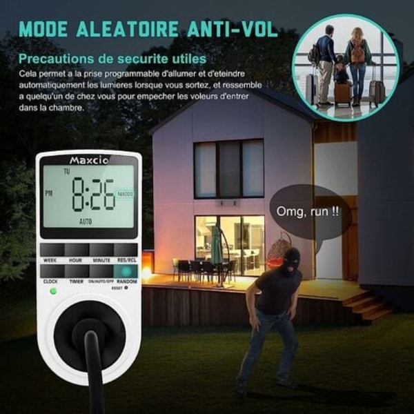 Smart Socket Timer, 7-dagars programmerbar, 230V/16A