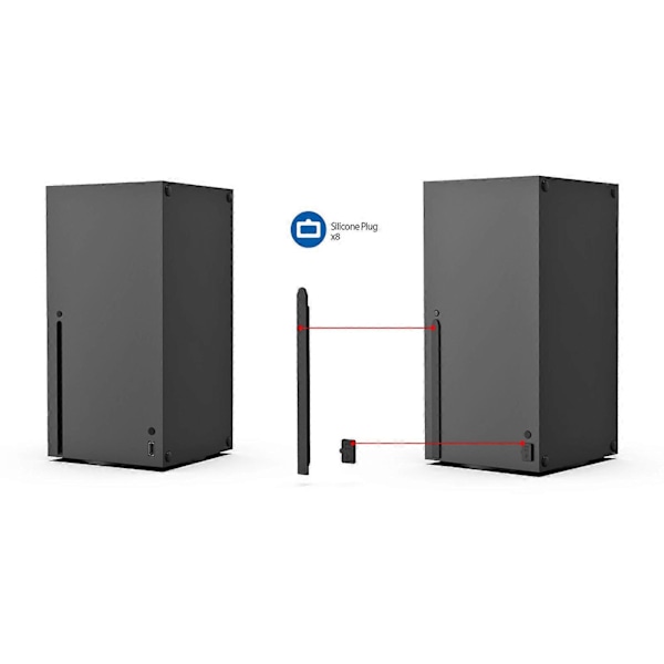 Dammfilteröverdrag Kompatibelt med Xbox Series X Konsol, Ventilationsöverdrag Dammskyddande Filteröverdrag