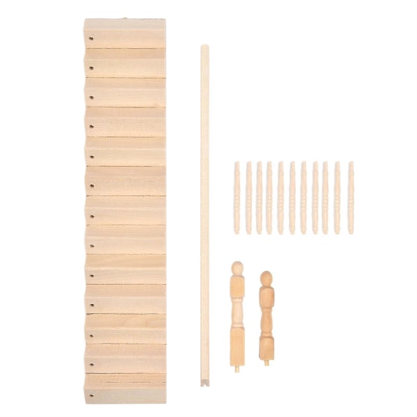 Dockhus Trappor Blanka Avrundade Hörn Björkmaterial DIY Vivd Söt 1/12 Skala Miniatyr Trapphus för CraftsRight
