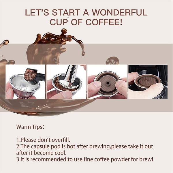 4 stk Kaffe Kapsel Lopp, Matkvalitet Silikon Lopp for Nespresso Vertuo Pods, Vertuo Pod Lopp for Påfyllbar Nespresso