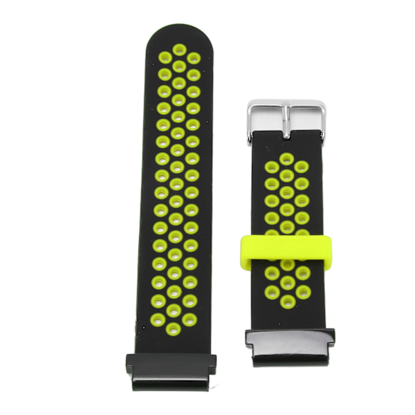 Urrem til ur i silikone med hurtig frigivelse, justerbar sportsur, smartwatch-rem, udskiftning til Amazfit Falcon 22 mm sort grøn [C]