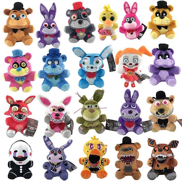 1 stk Hot Five Night At Freddy Fnaf Plussjdyr Spilldukke 18/22/25/28/30 Cm Bonnie Bjørn Foxy Tegneserie Fyllte Dyr Freddy Leke for Barn Gaver 38 Styl